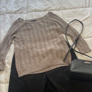 American Eagle Outfitters Women's Cable Knit Sweater - Brown